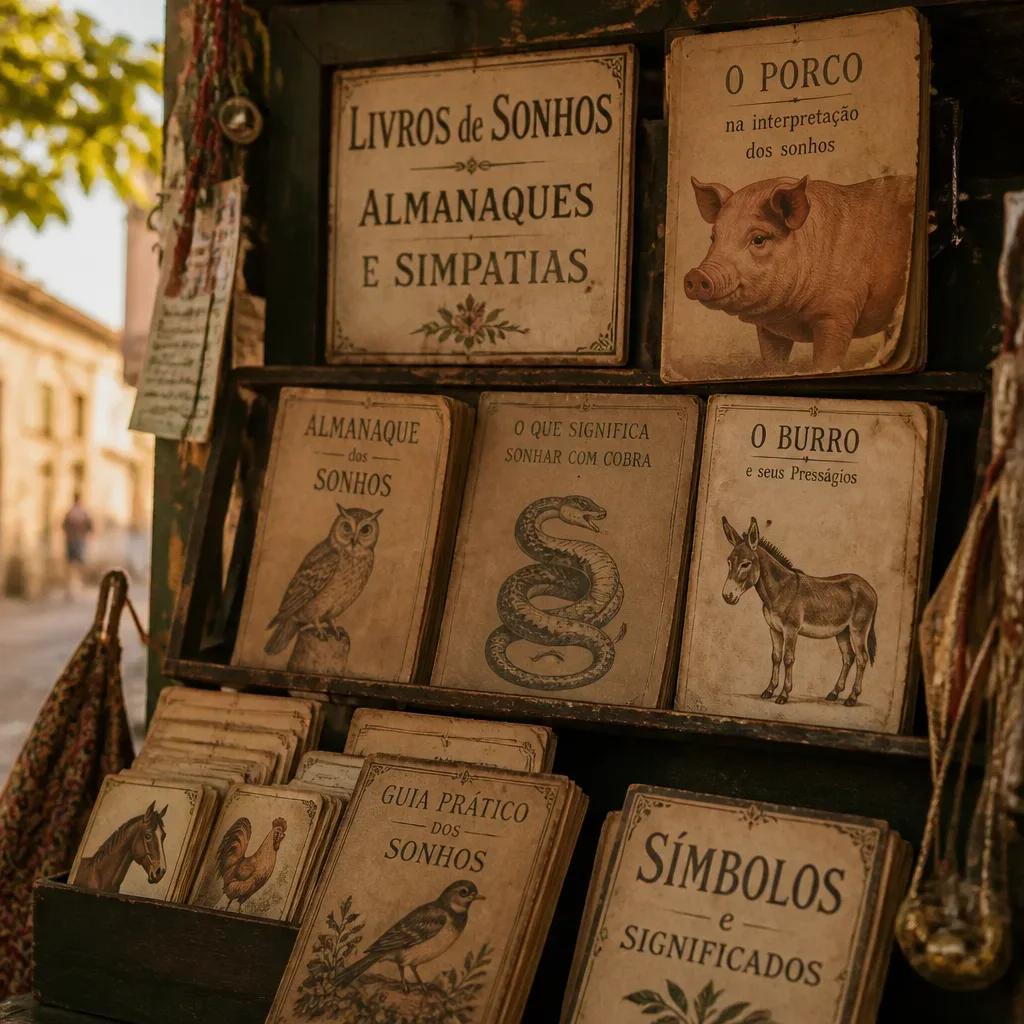 Almanaques populares com ilustração de porco