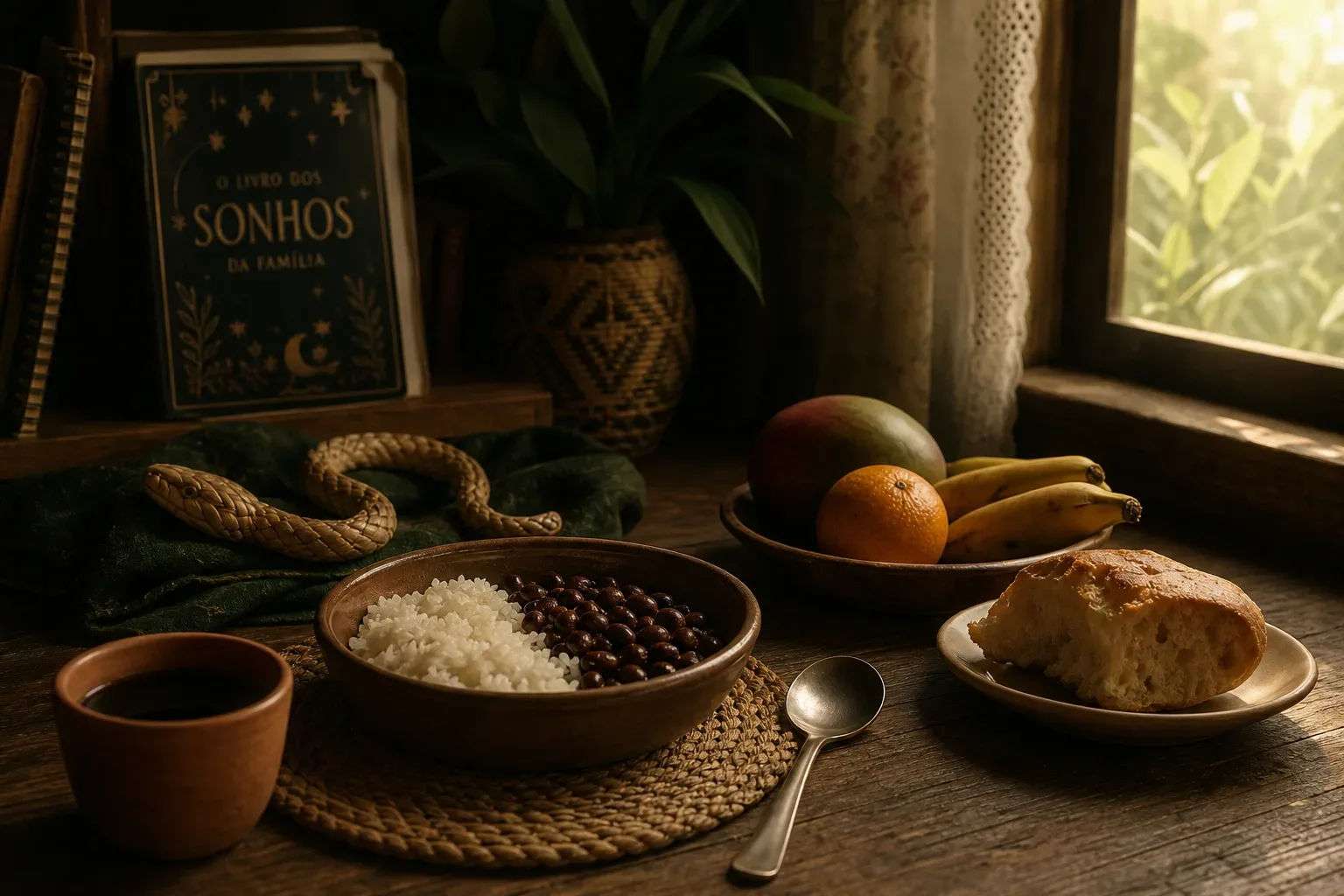 Symbolic still life: Sonhar com comida