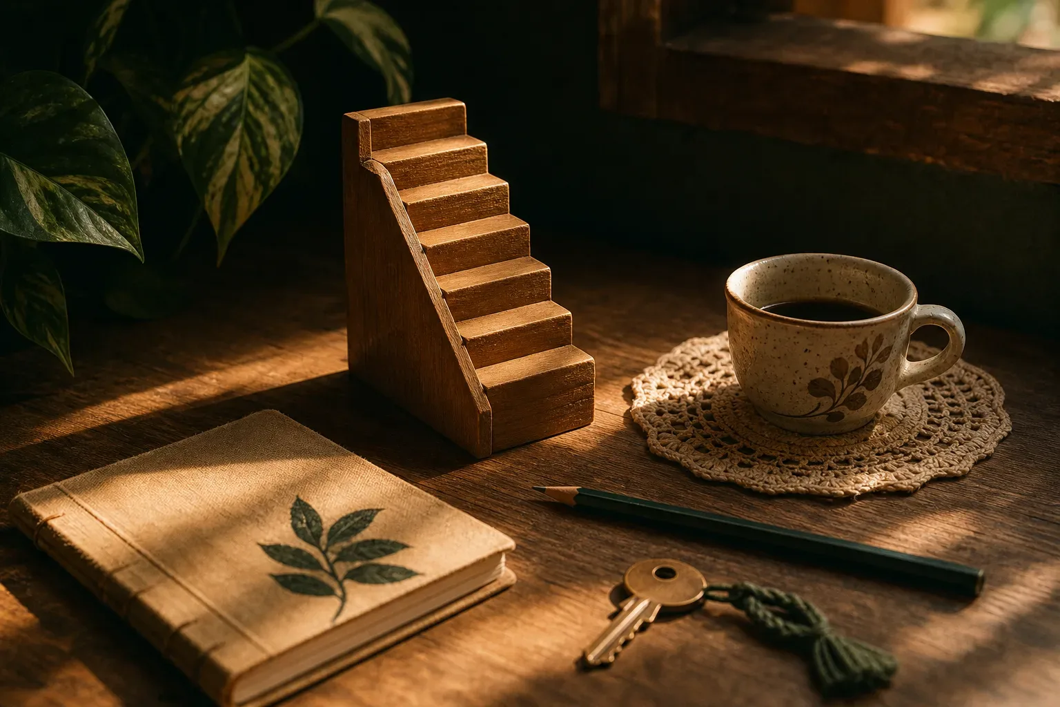 Symbolic still life: Sonhar com escada