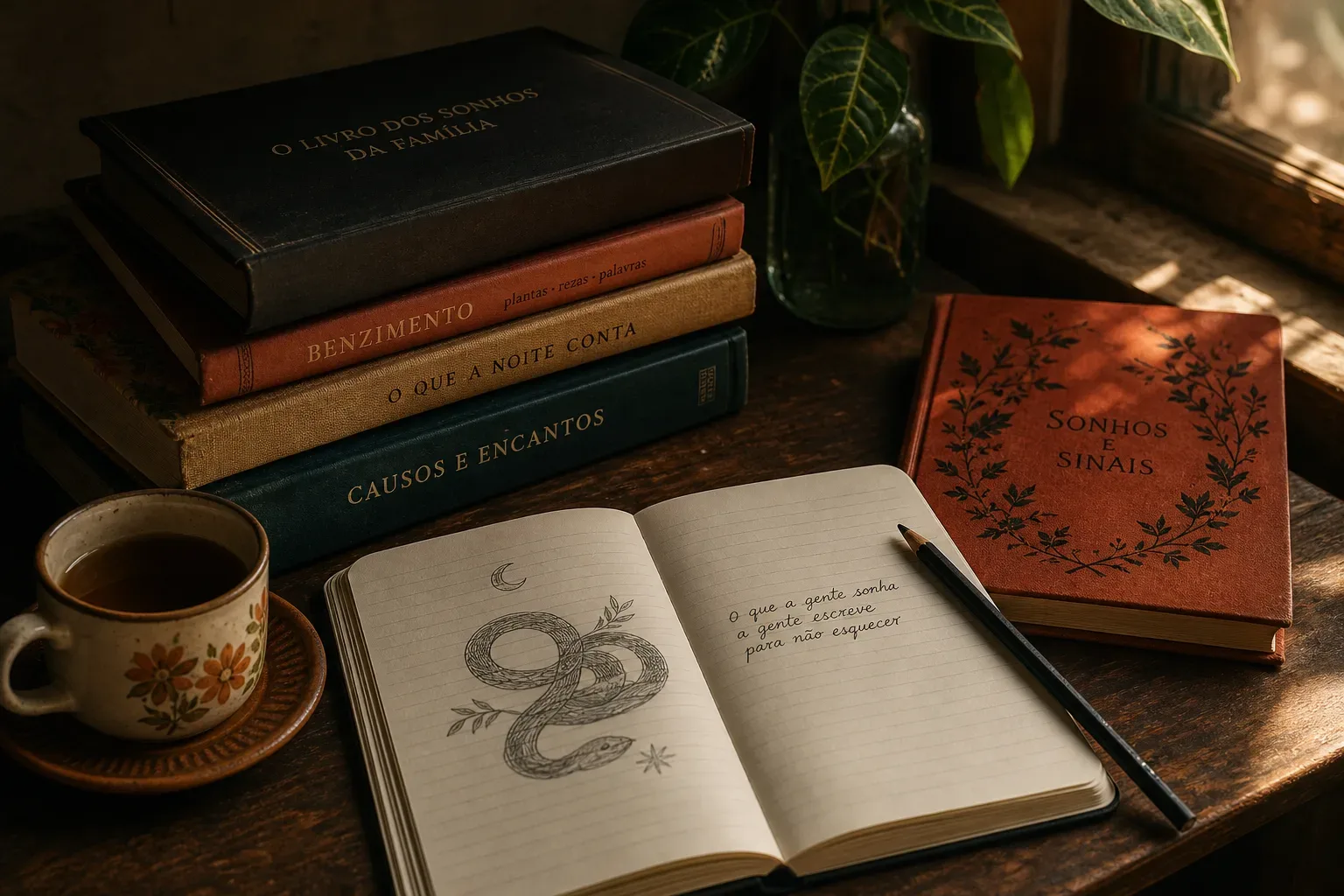 Symbolic still life: Sonhar com livros