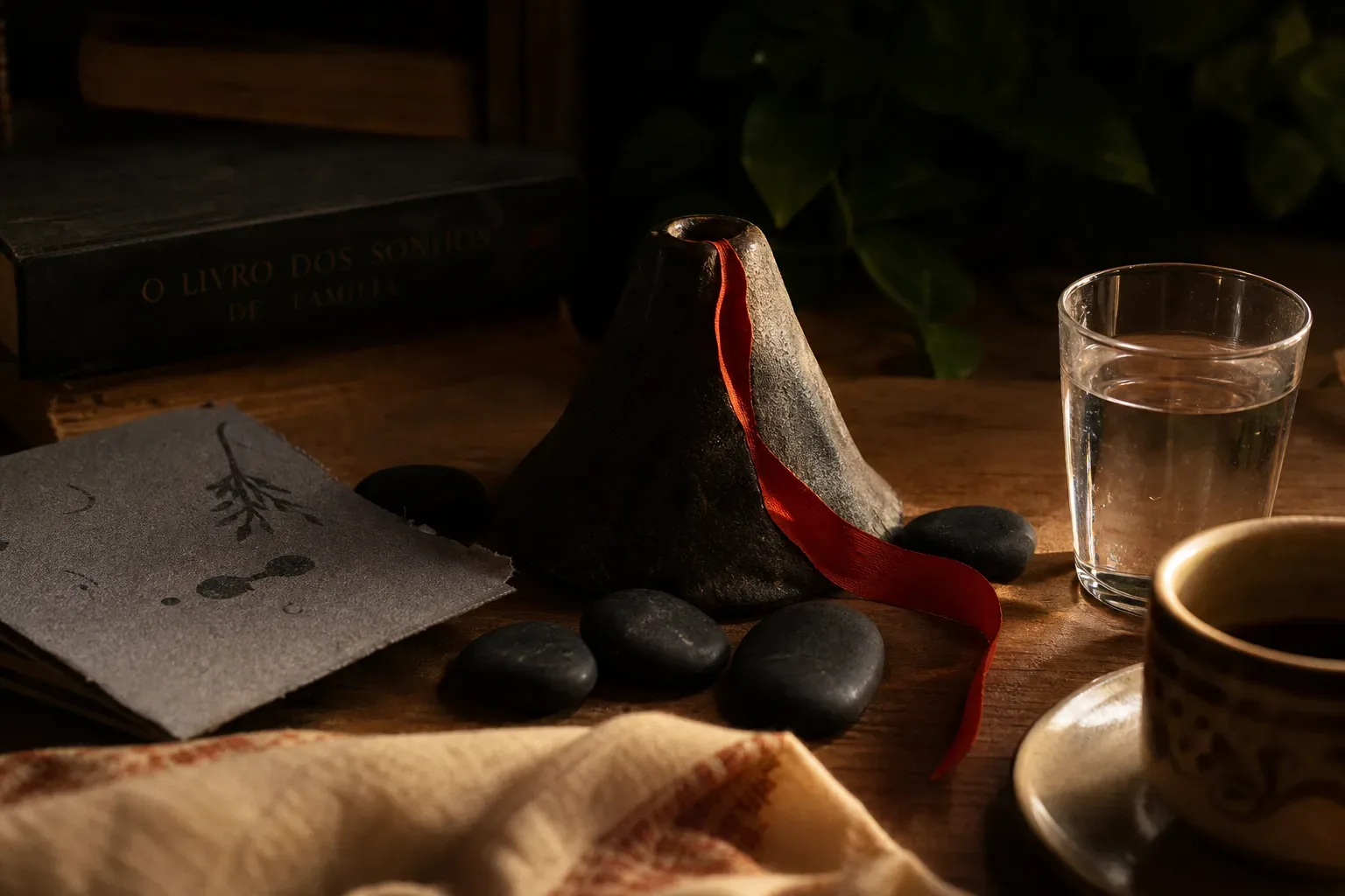 Symbolic still life: Sonhar com vulcão