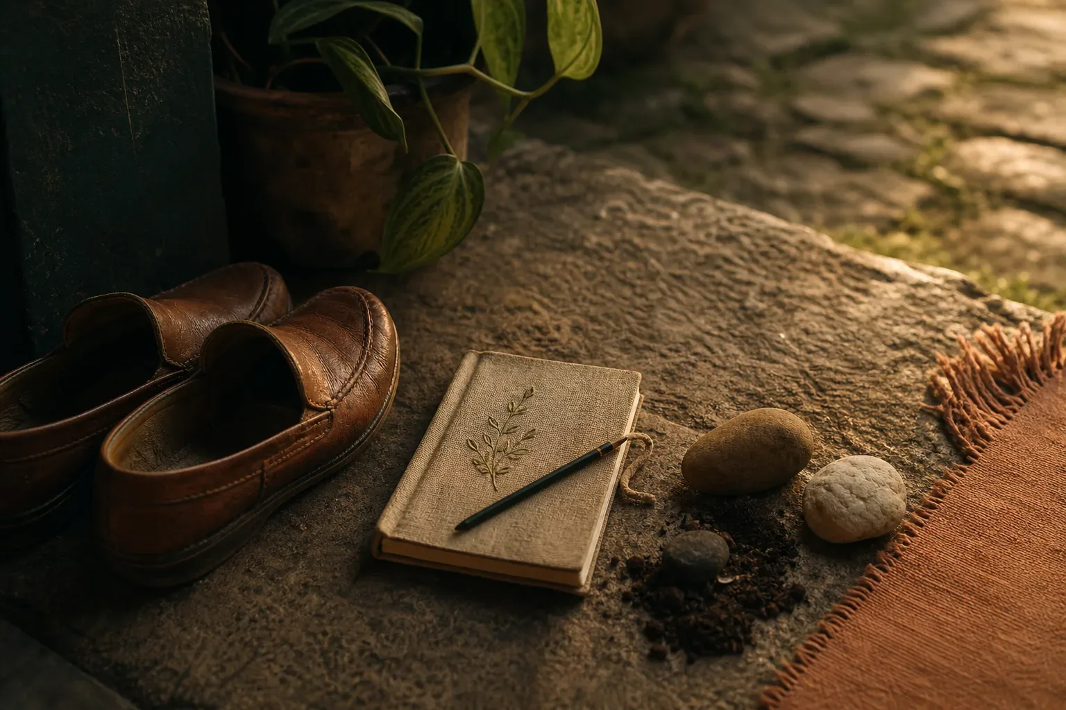 Symbolic still life: Sonhar que está descalço