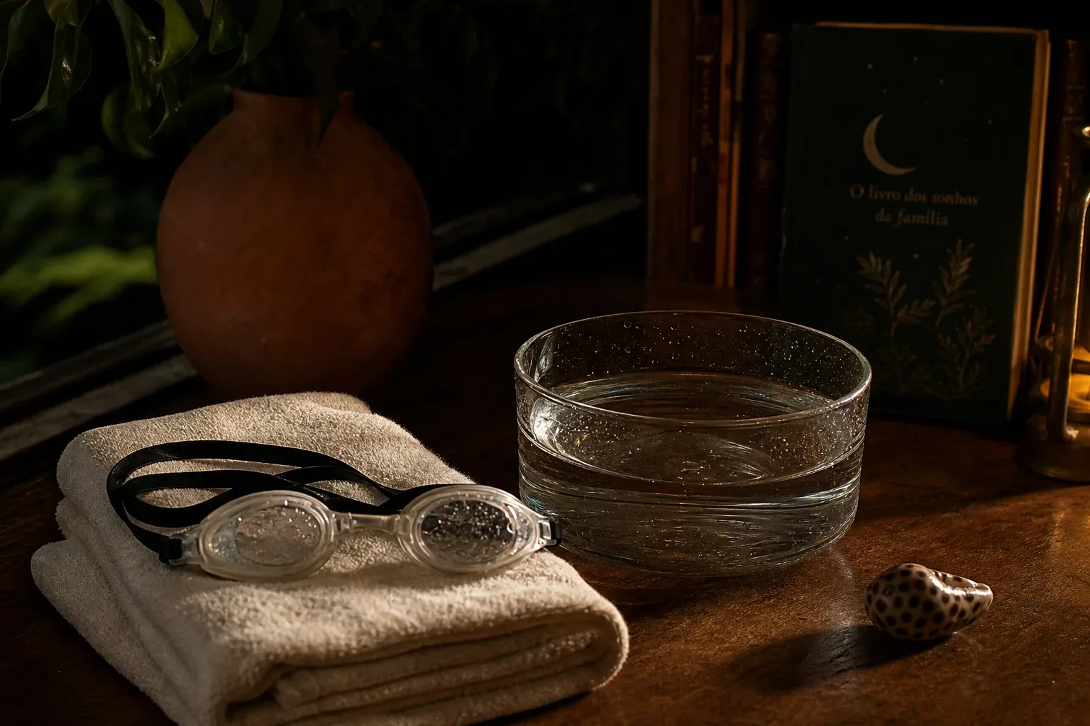 Symbolic still life: Sonhar que está nadando